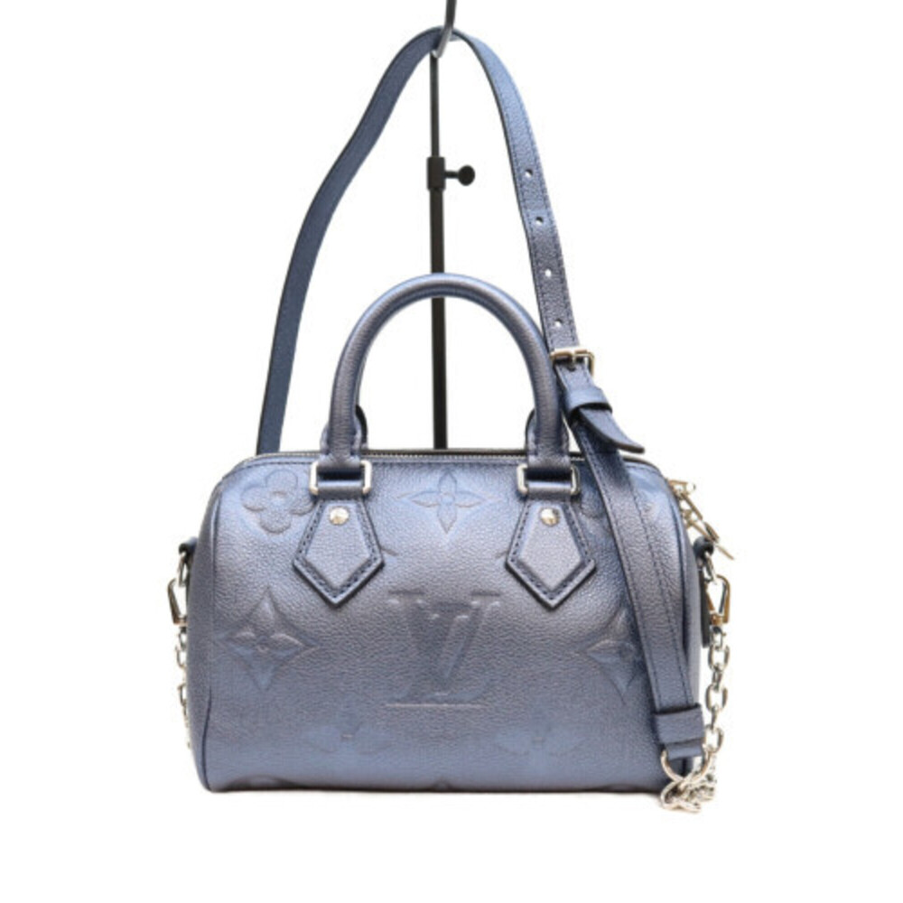 LOUIS VUITTON M58958 Empreinte Metallic Blue Speedy Bandoulière 20 Boston Bag...